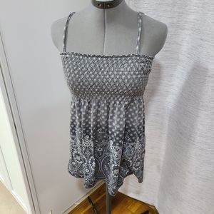 Black, grey spaghetti strap shirt